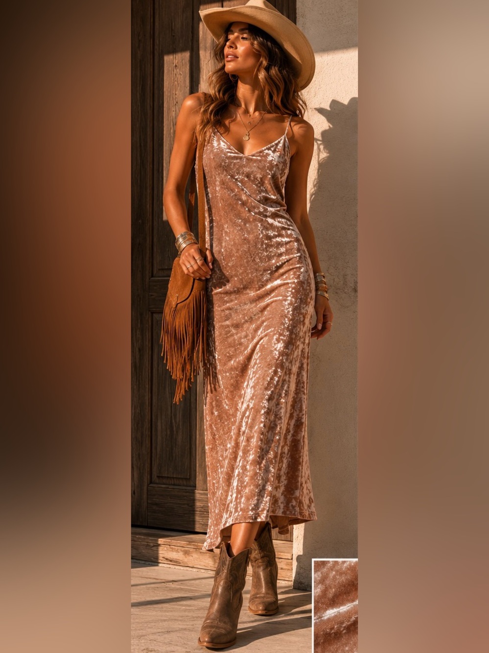 Z SUPPLY Velvet Slip Dress SIZE: MEDIUM